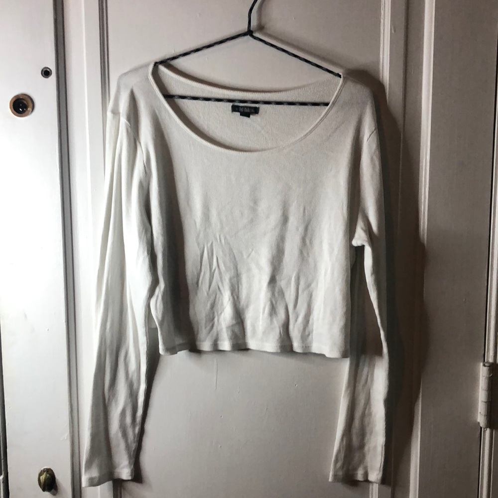 Wild Fable Long Sleeve Scoop Neck Crop